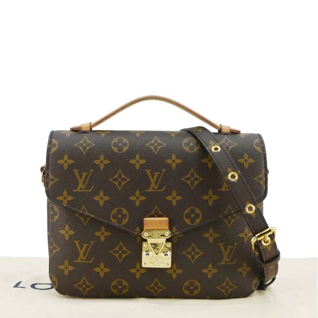 LOUIS VUITTON Metis Pochette Monogram Canvas Crossbody Bag Brown