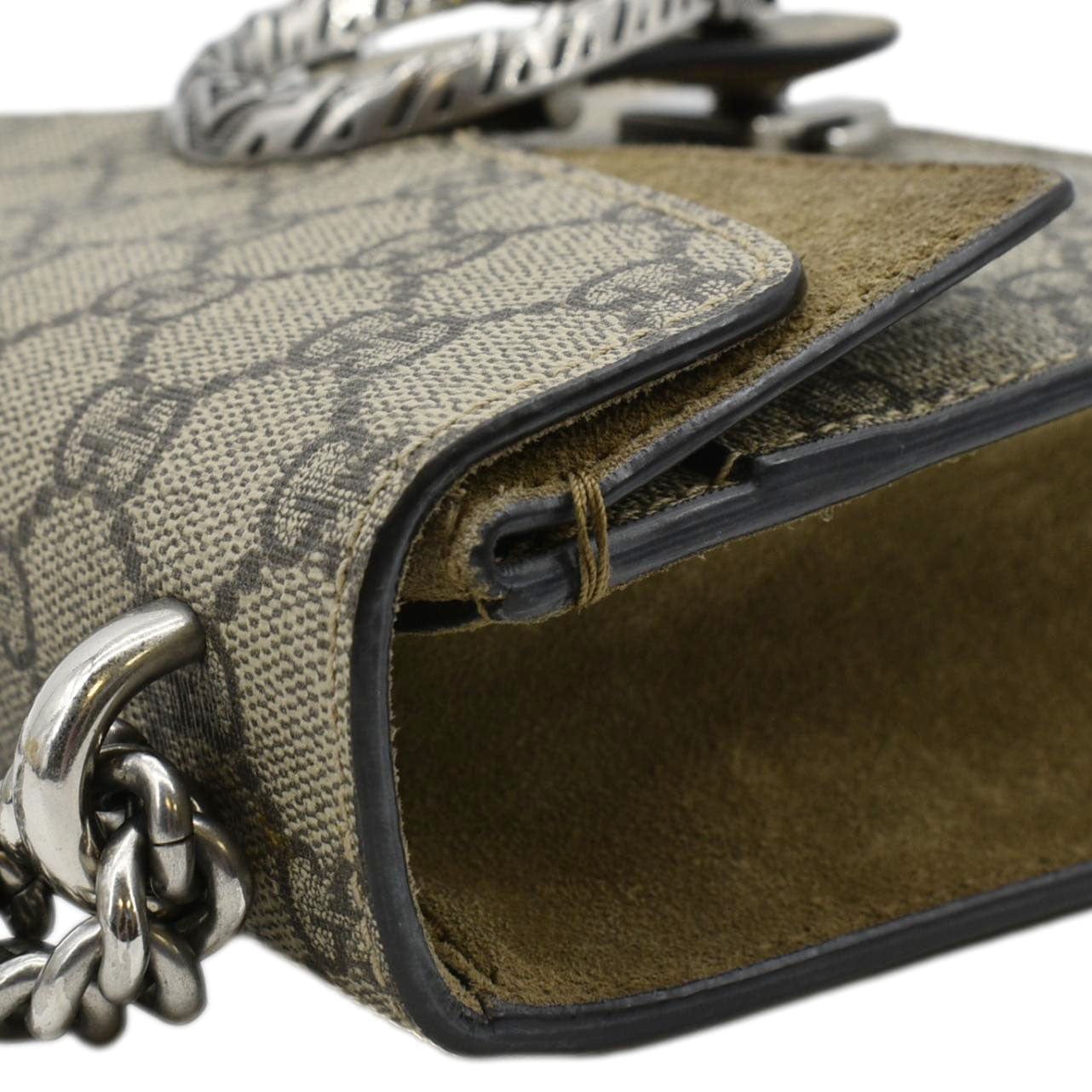 GUCCI Dionysus Mini Gucci Supreme Canvas Crossbody Bag Beige 421970