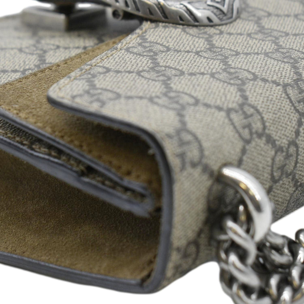 GUCCI Dionysus Mini Gucci Supreme Canvas Crossbody Bag Beige 421970