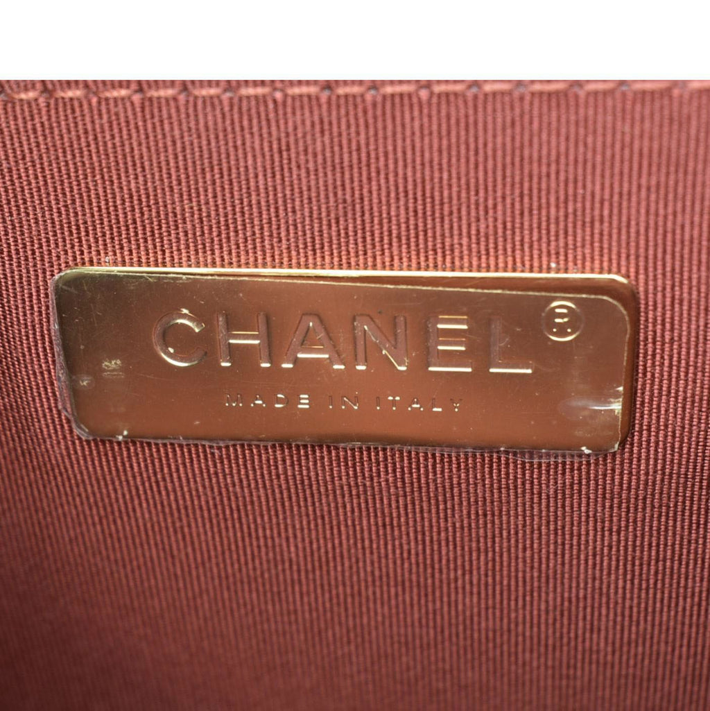 Chanel Infinity Quilted Leather Top Handle Chain Crossbody Bag Red