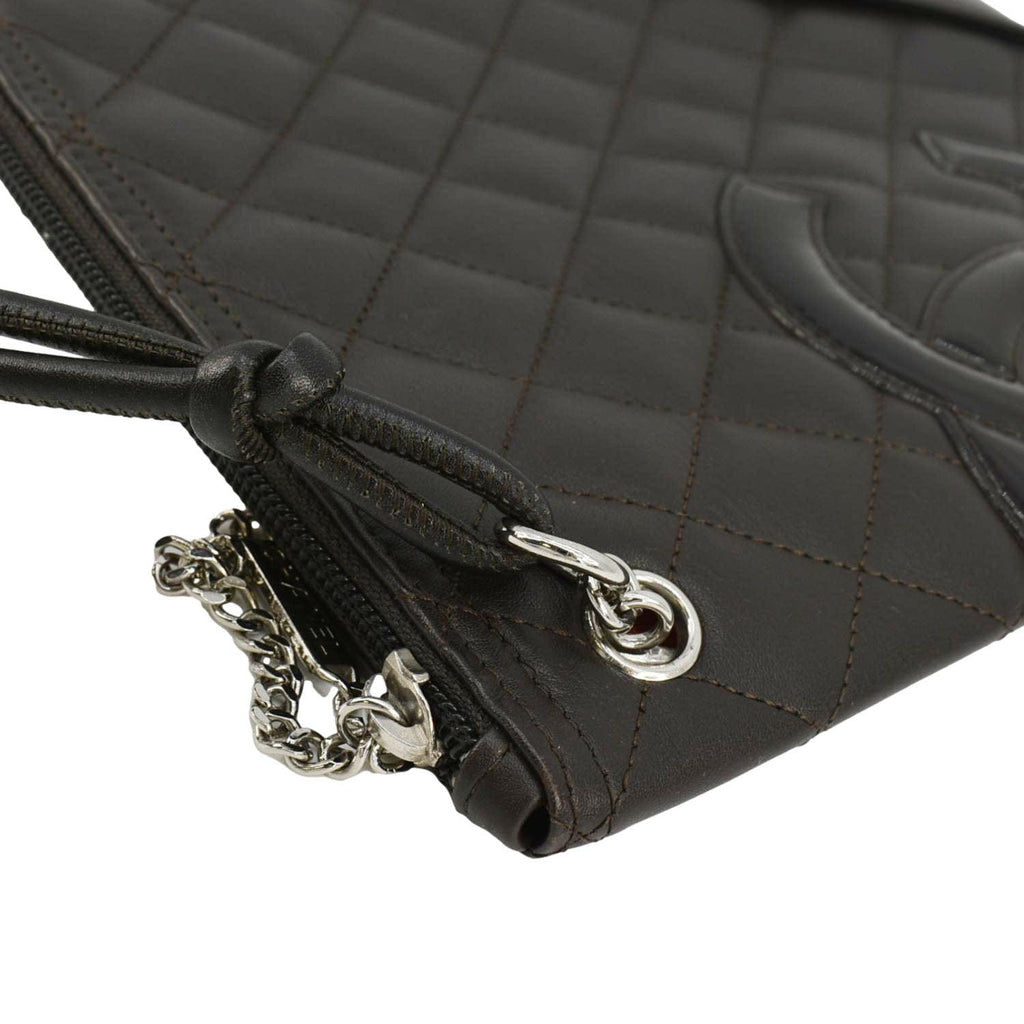 Chanel Cambon Flat Calfskin Leather Messenger Bag Black