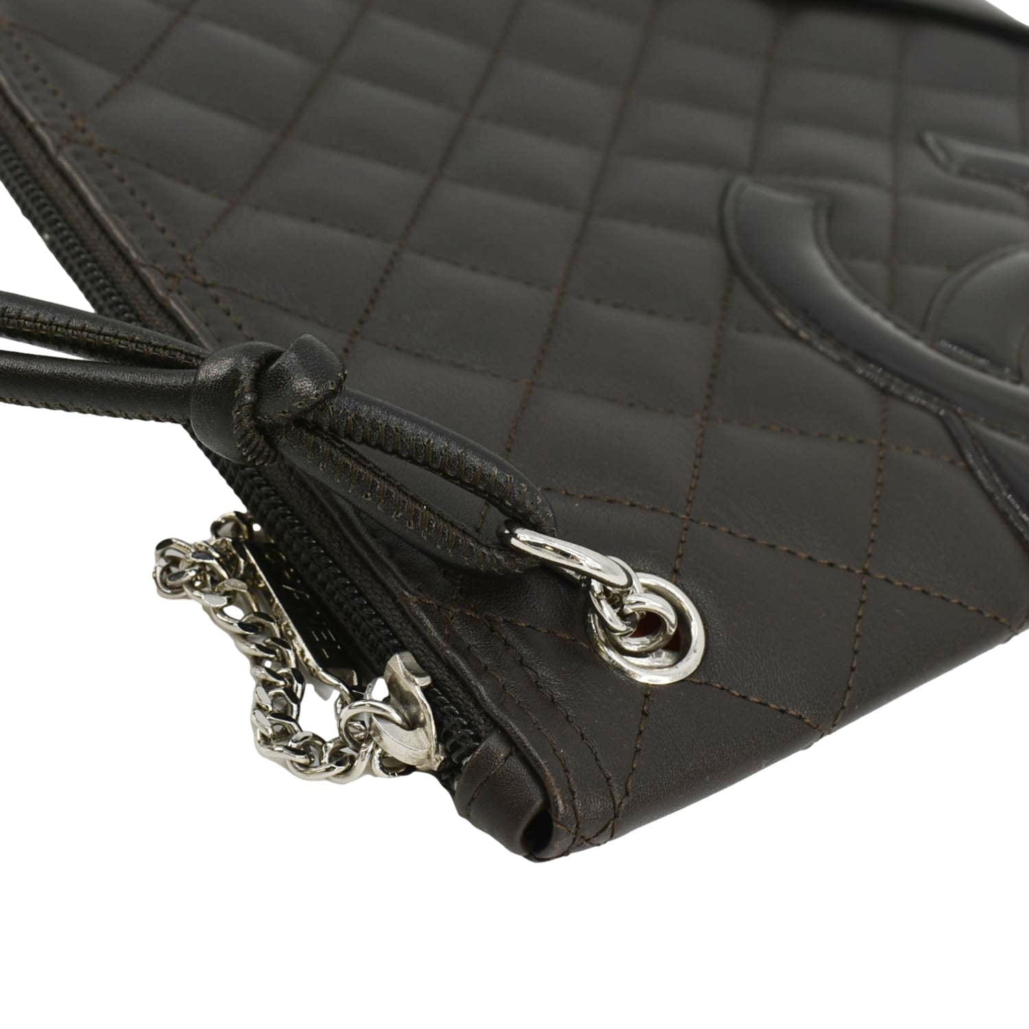 Chanel Cambon Flat Calfskin Leather Messenger Bag Black