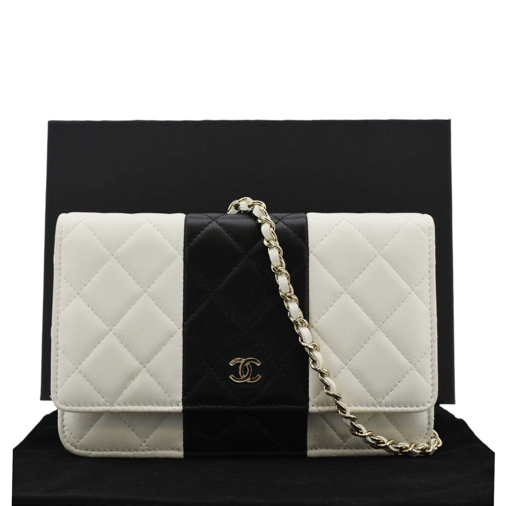 Chanel WOC Quilted Leather Crossbody Bag White