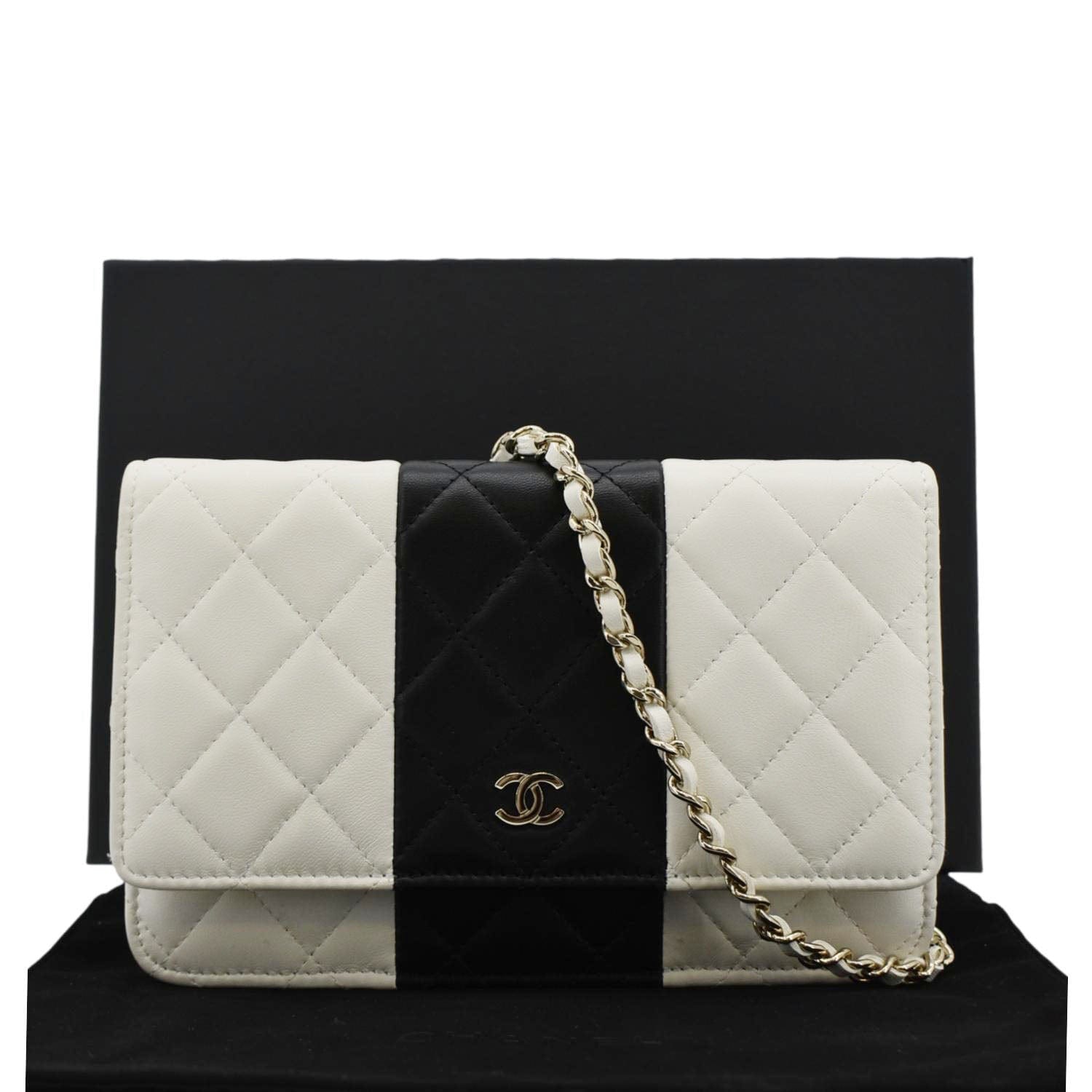 Chanel WOC Quilted Leather Crossbody Bag White