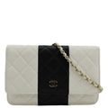 Chanel WOC Quilted Leather Crossbody Bag White