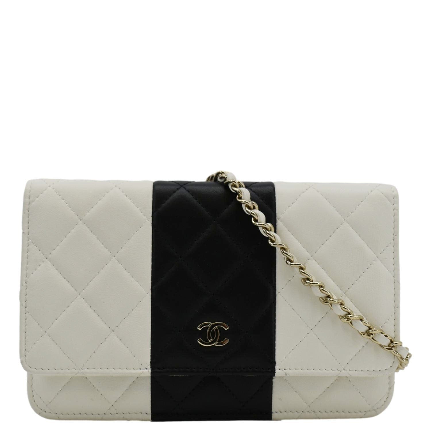 Chanel WOC Quilted Leather Crossbody Bag White