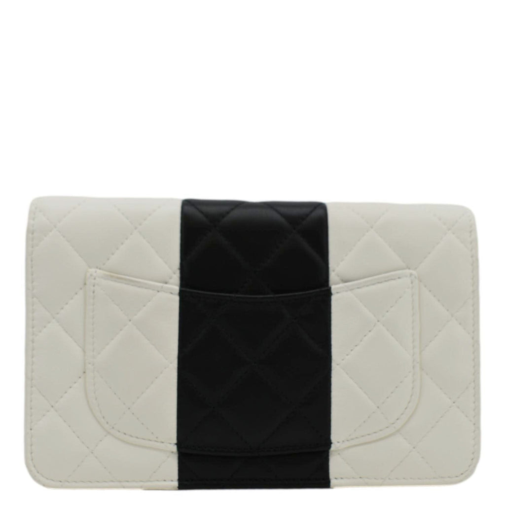 Chanel WOC Quilted Leather Crossbody Bag White