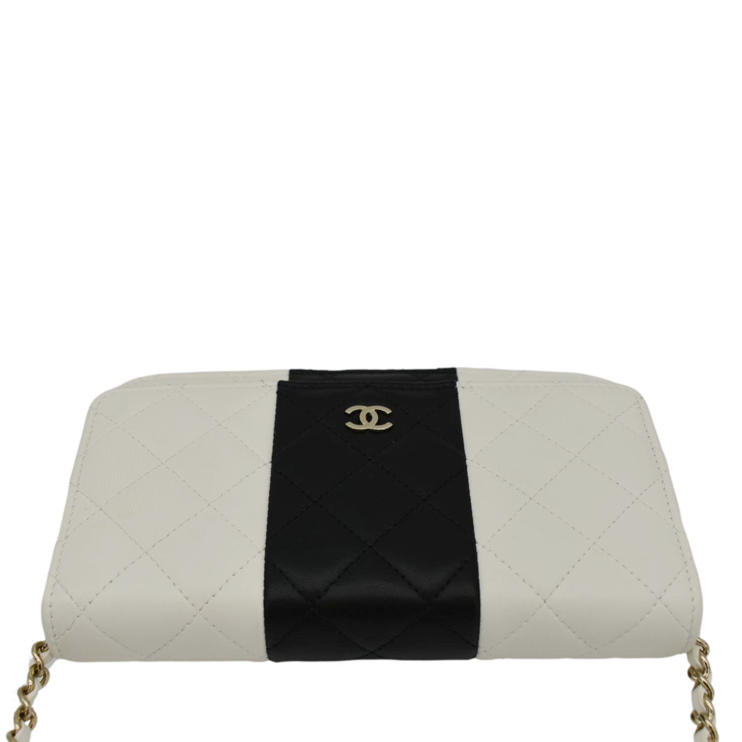 Chanel WOC Quilted Leather Crossbody Bag White