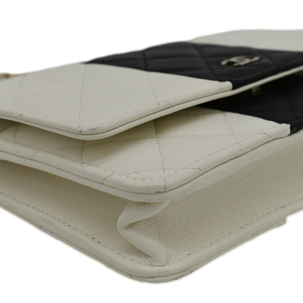 Chanel WOC Quilted Leather Crossbody Bag White