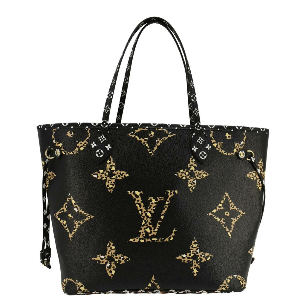 LOUIS VUITTON Neverfull MM Monogram Jungle Shoulder Bag Orange