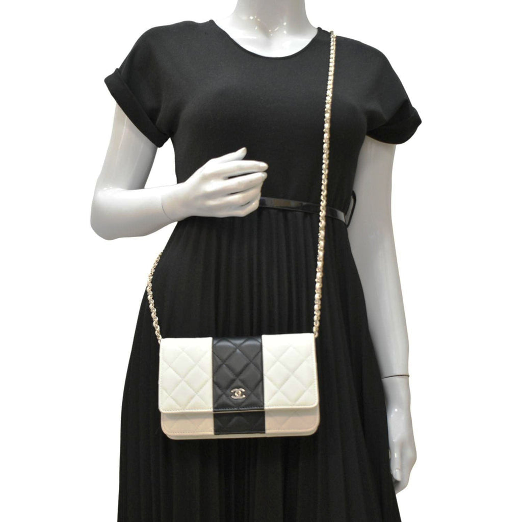 Chanel WOC Quilted Leather Crossbody Bag White