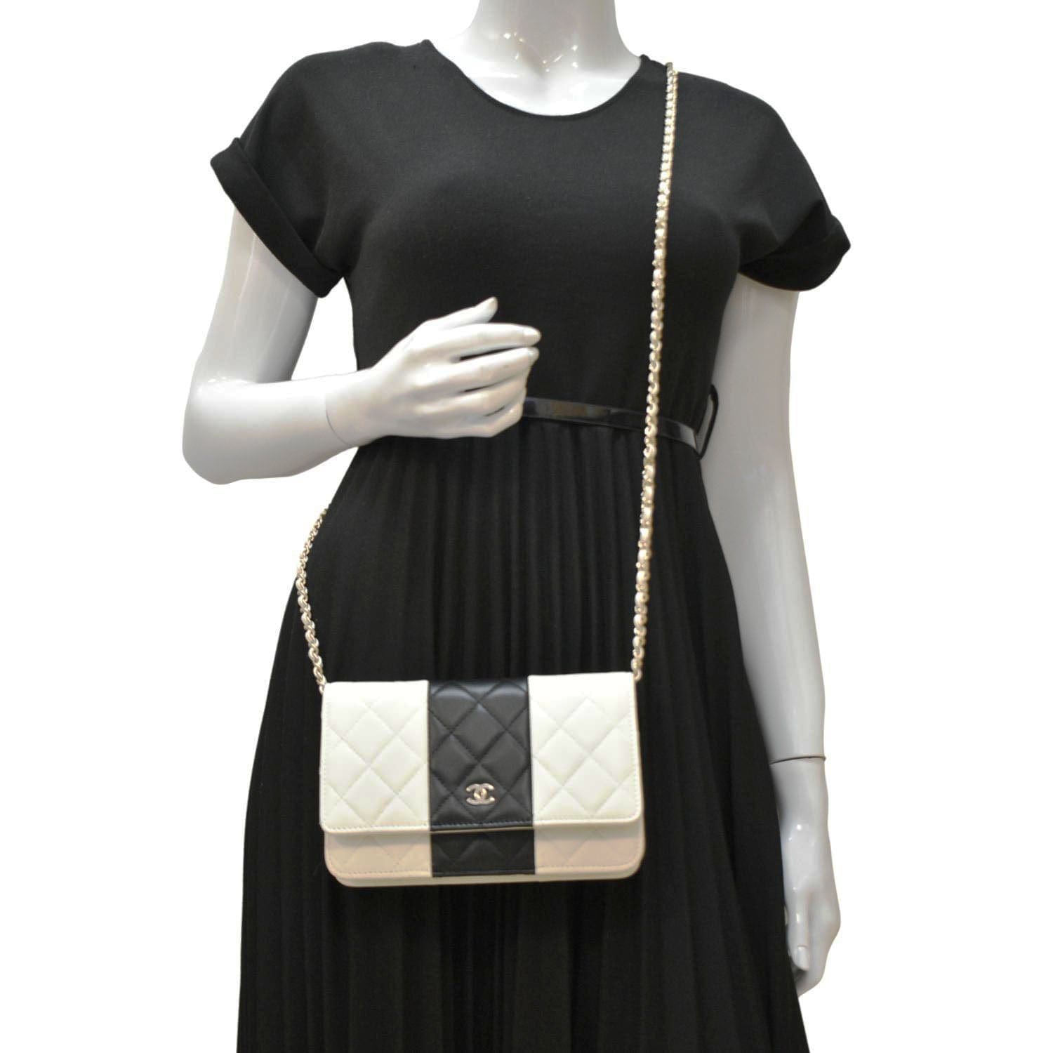 Chanel WOC Quilted Leather Crossbody Bag White