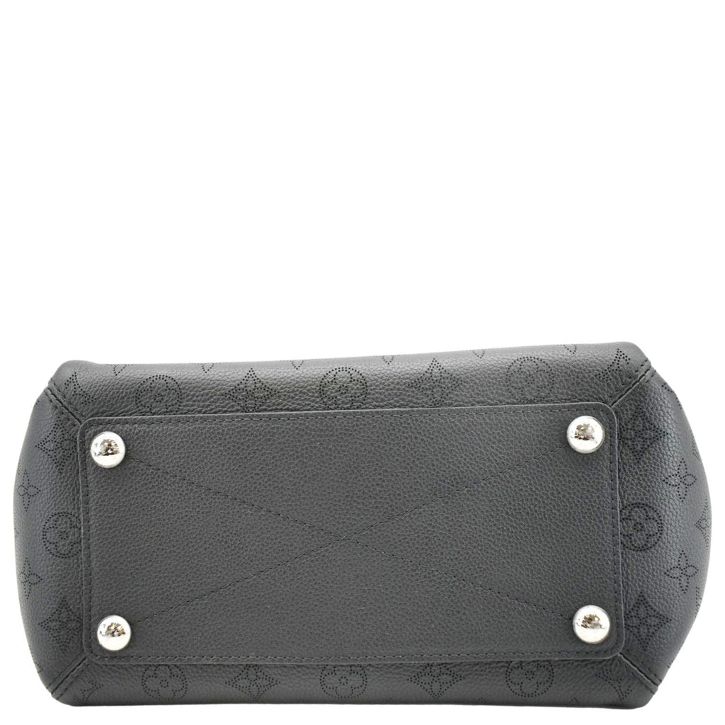 LOUIS VUITTON Babylone Monogram Mahina Leather Shoulder Bag Black