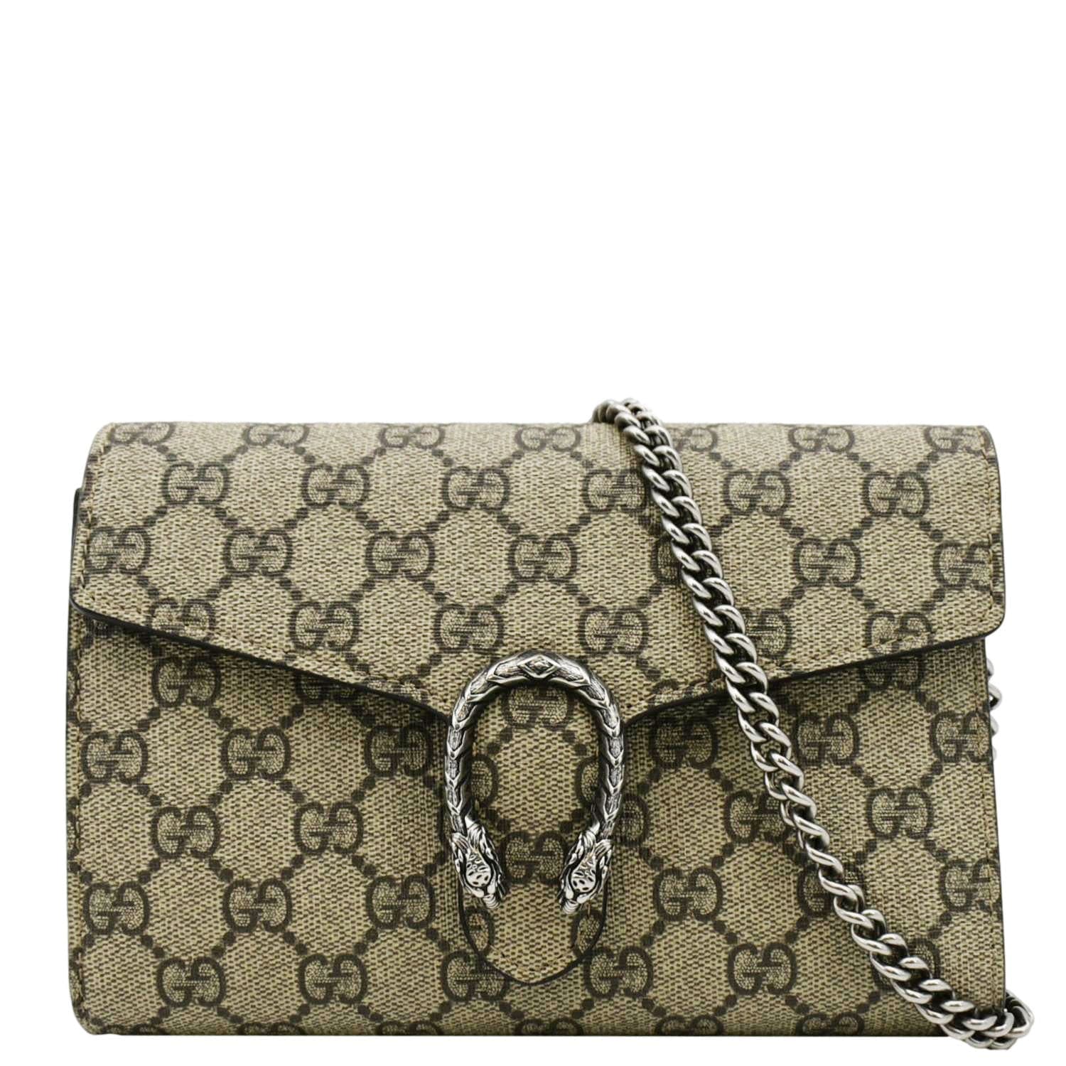 GUCCI Dionysus Small Gucci Supreme Canvas Crossbody Bag Beige  401231