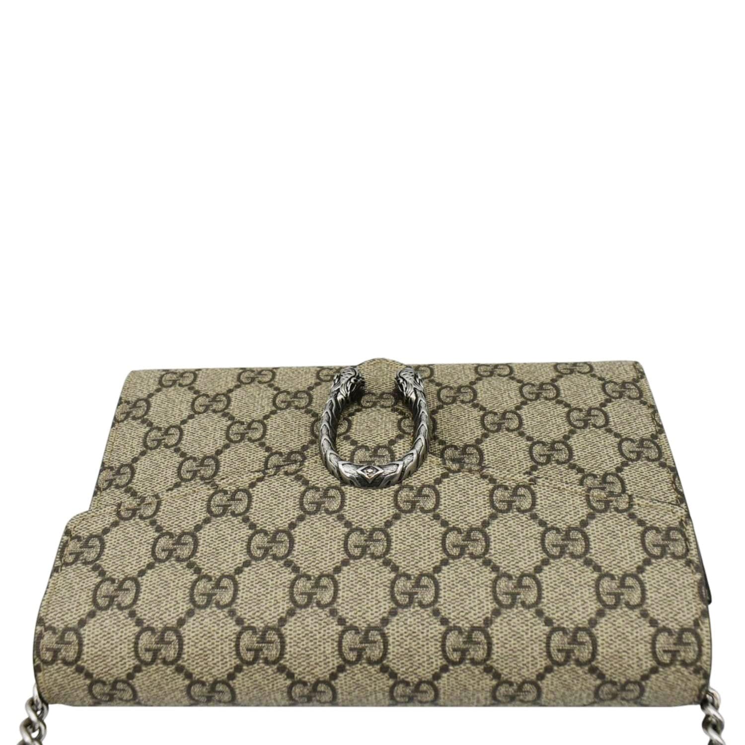 GUCCI Dionysus Small Gucci Supreme Canvas Crossbody Bag Beige  401231