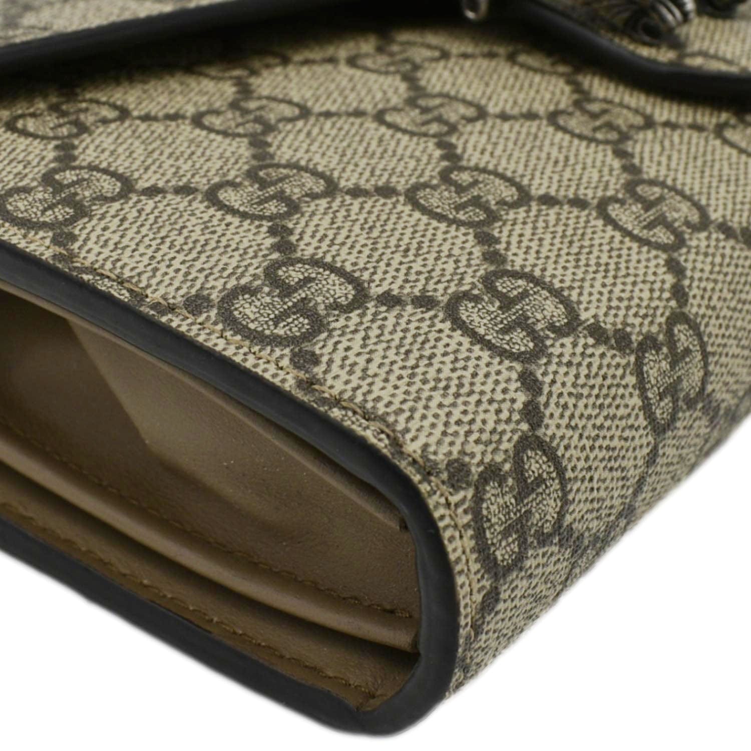 GUCCI Dionysus Small Gucci Supreme Canvas Crossbody Bag Beige  401231