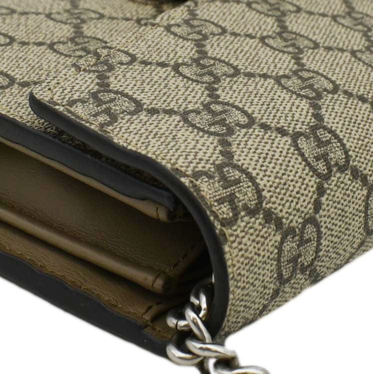 GUCCI Dionysus Small Gucci Supreme Canvas Crossbody Bag Beige  401231