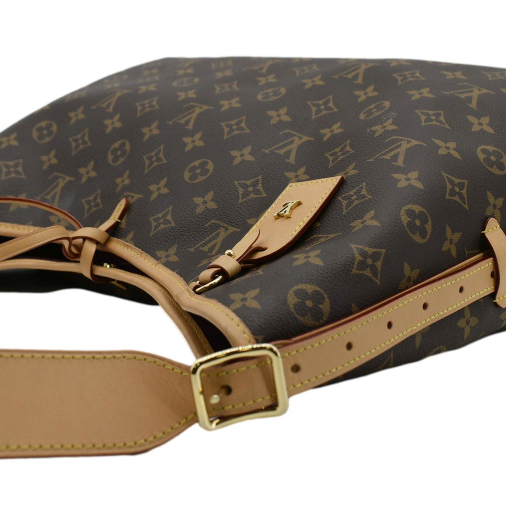 LOUIS VUITTON Carryall MM Monogram Canvas Shoulder Bag Brown