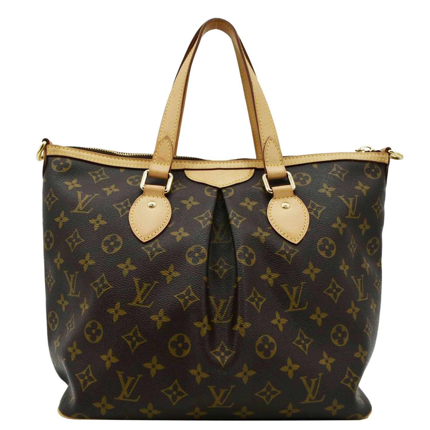 LOUIS VUITTON Palermo PM Monogram Canvas Shoulder Bag Brown
