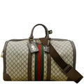 GUCCI Savoy Large Gucci Supreme Canvas Duffle Bag Beige 724612