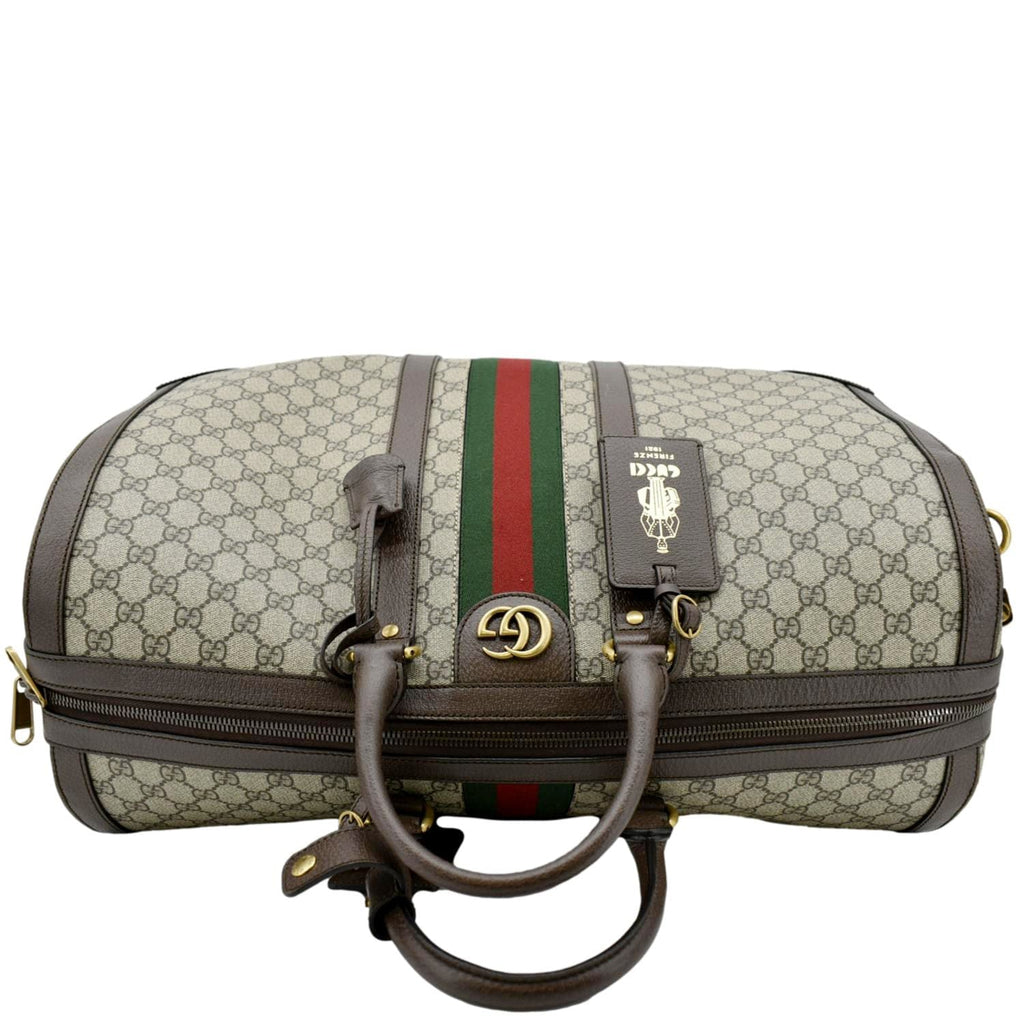 GUCCI Savoy Large Gucci Supreme Canvas Duffle Bag Beige 724612