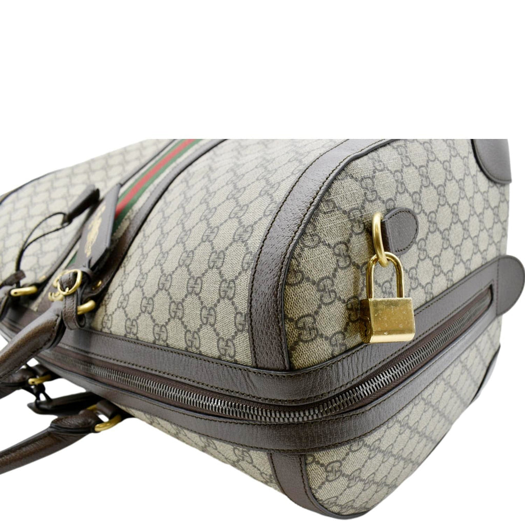 GUCCI Savoy Large Gucci Supreme Canvas Duffle Bag Beige 724612