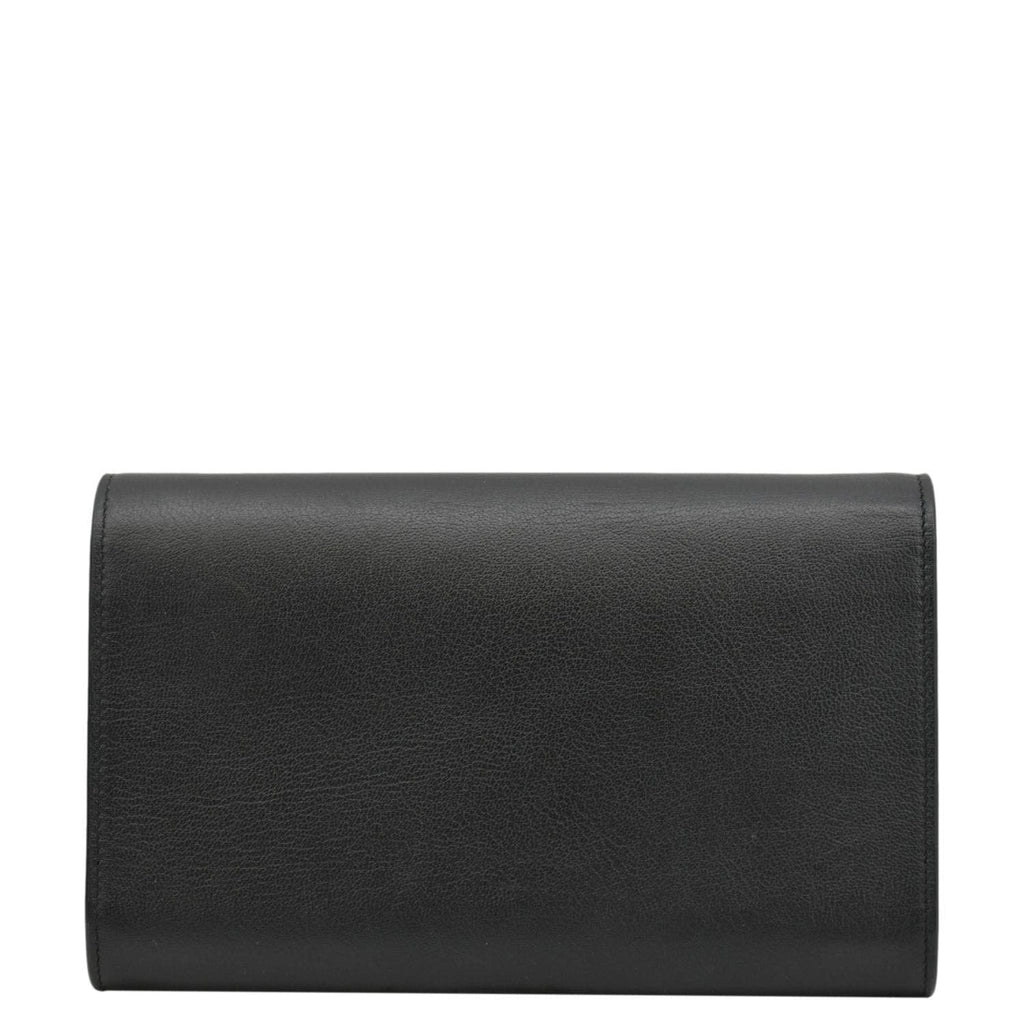 YVES SAINT LAURENT Belle De Jour Chain Leather Crossbody Bag Black