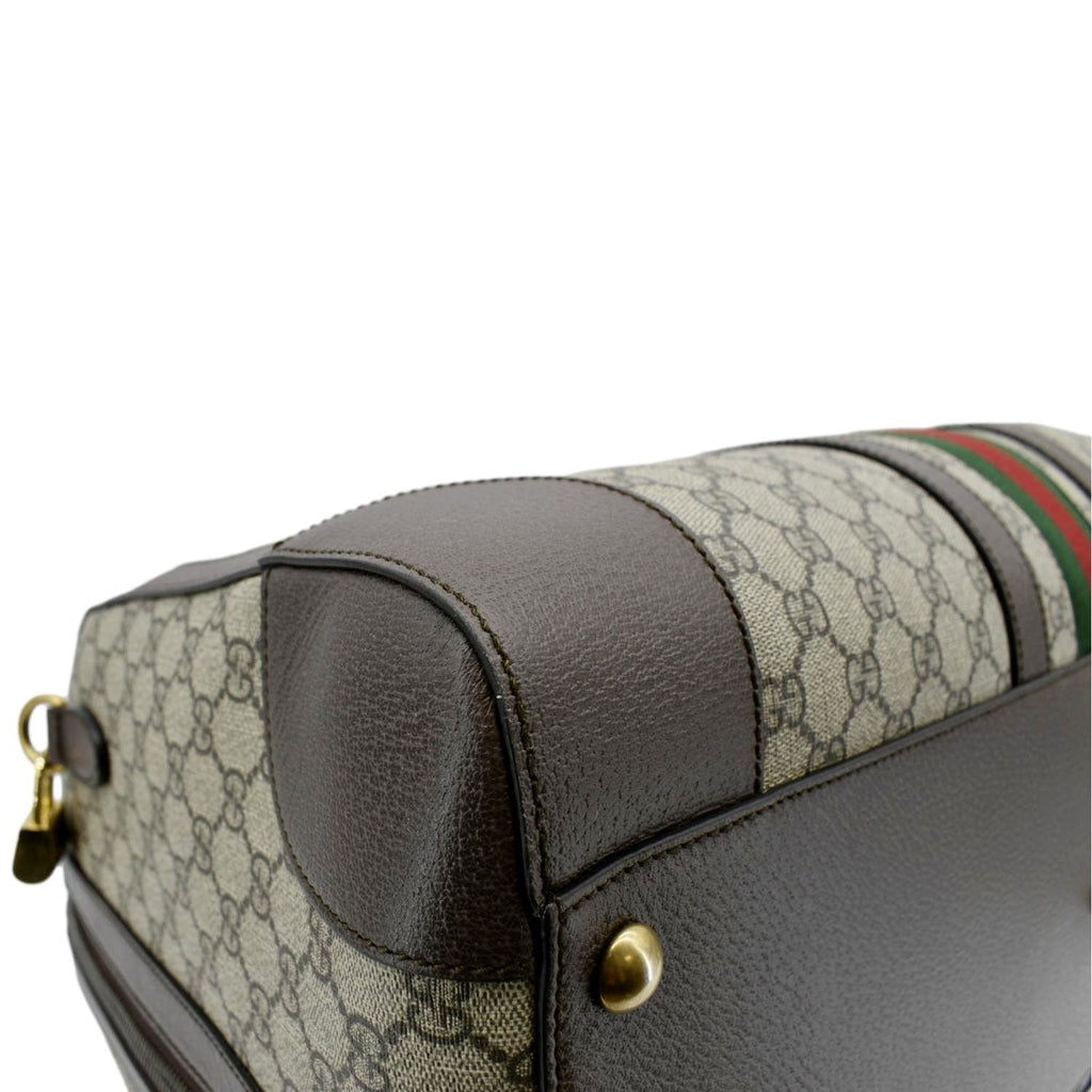 GUCCI Savoy Large Gucci Supreme Canvas Duffle Bag Beige 724612