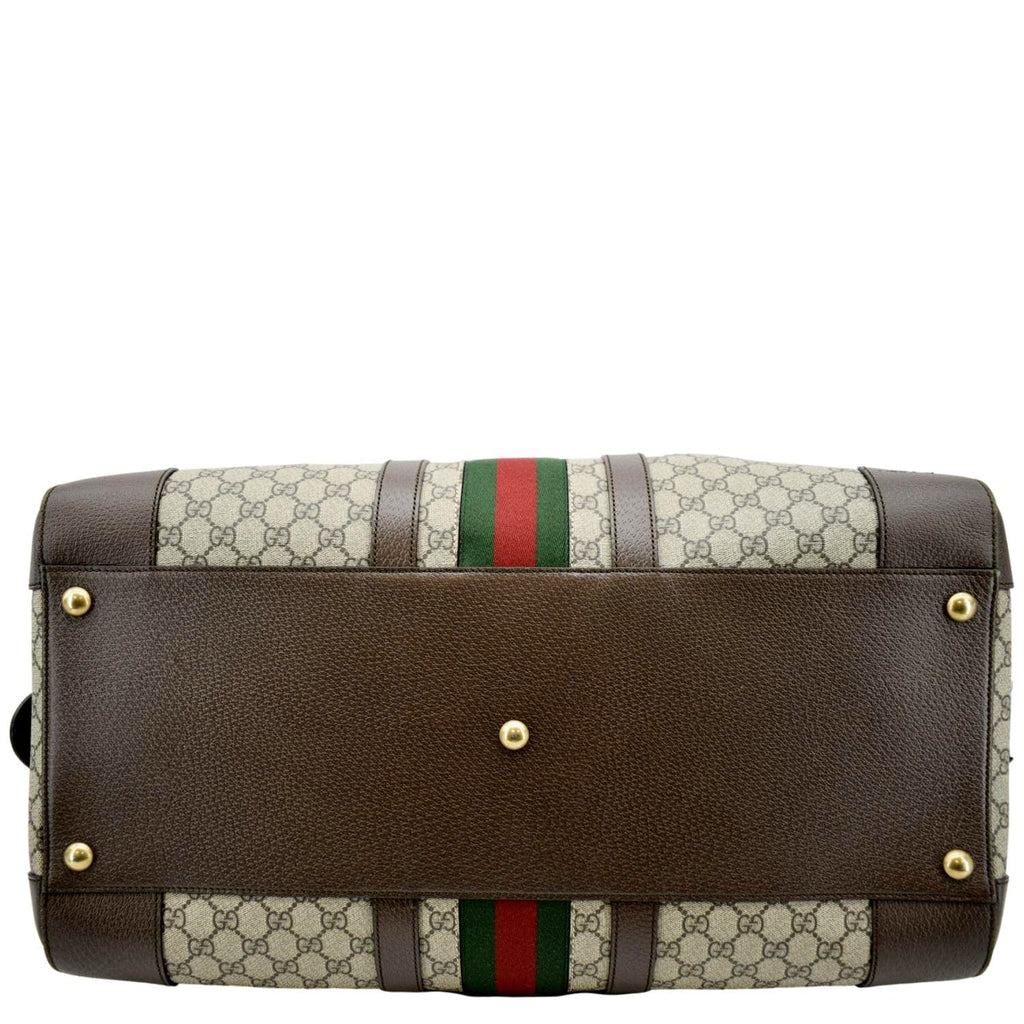GUCCI Savoy Large Gucci Supreme Canvas Duffle Bag Beige 724612
