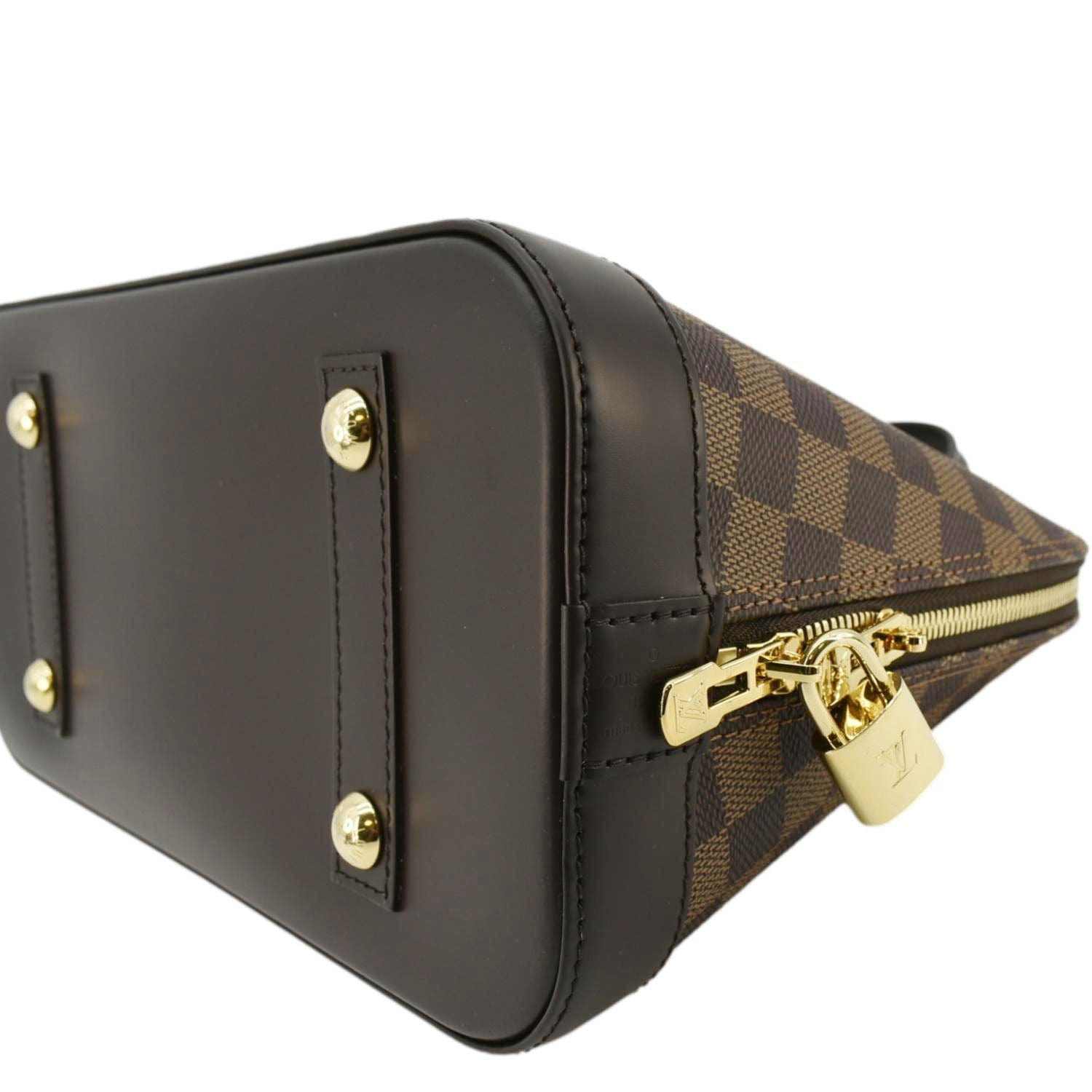 LOUIS VUITTON Alma PM Damier Ebene Satchel Bag Brown
