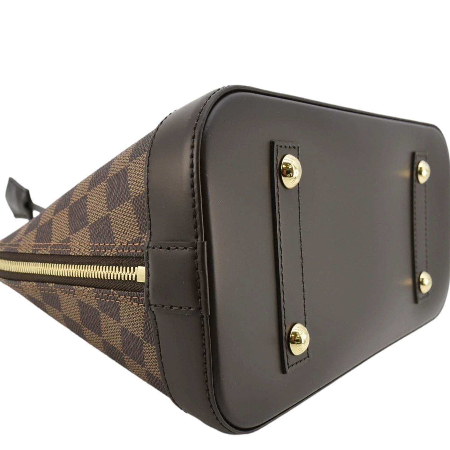LOUIS VUITTON Alma PM Damier Ebene Satchel Bag Brown