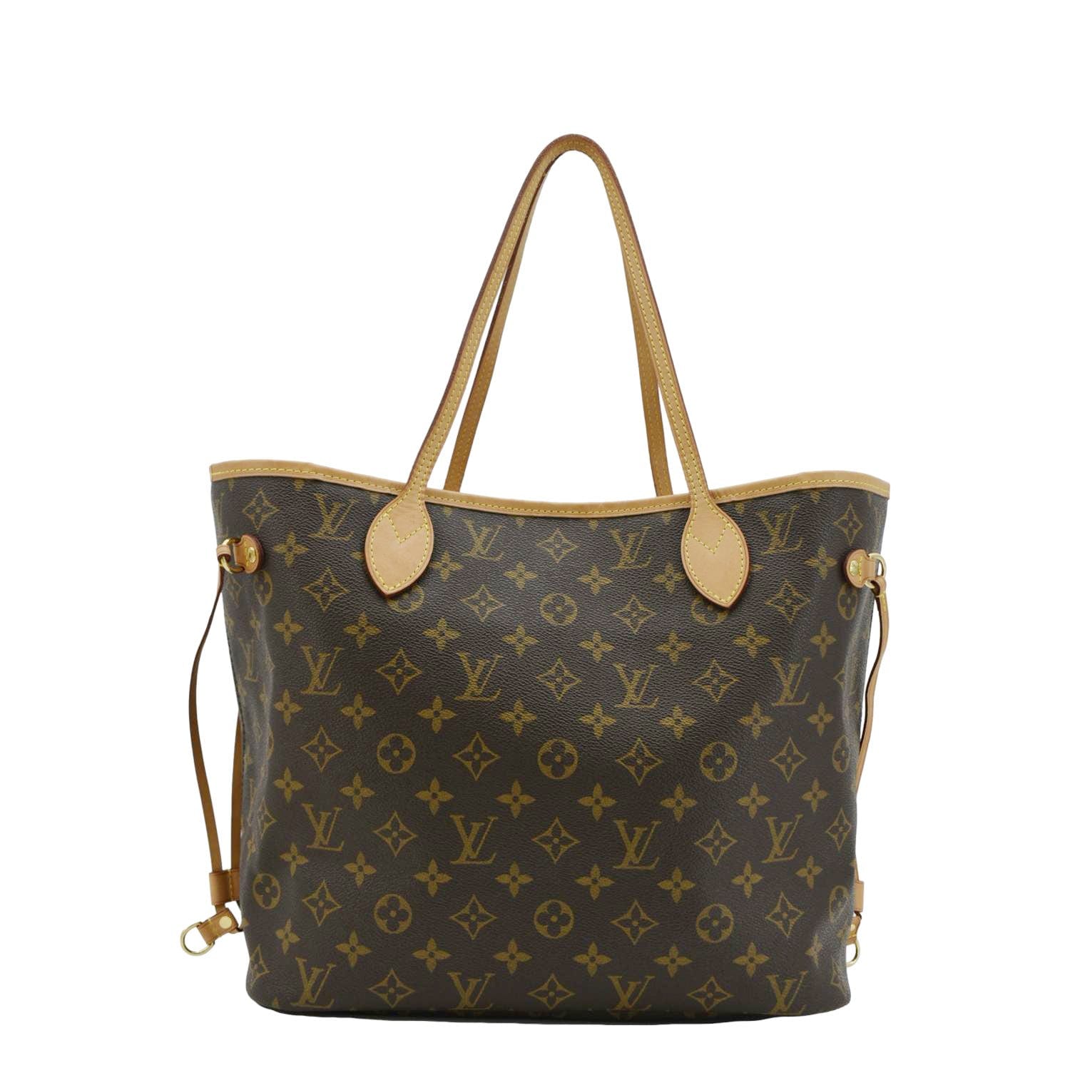 LOUIS VUITTON Neverfull MM Monogram Canvas Tote Bag Brown