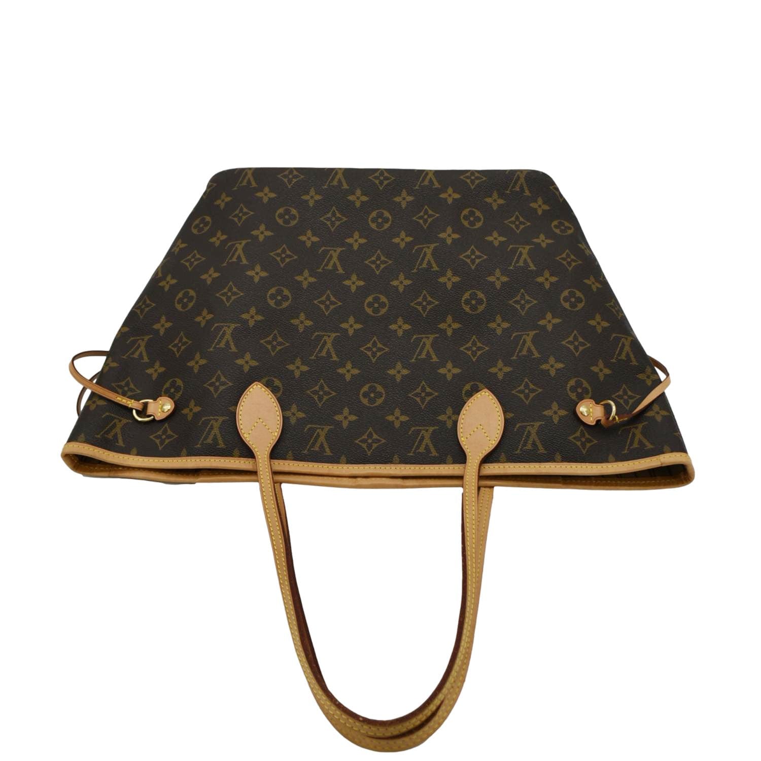 LOUIS VUITTON Neverfull MM Monogram Canvas Tote Bag Brown