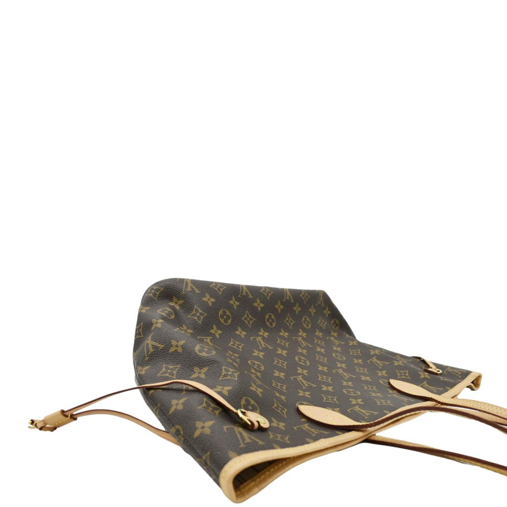 LOUIS VUITTON Neverfull MM Monogram Canvas Tote Bag Brown