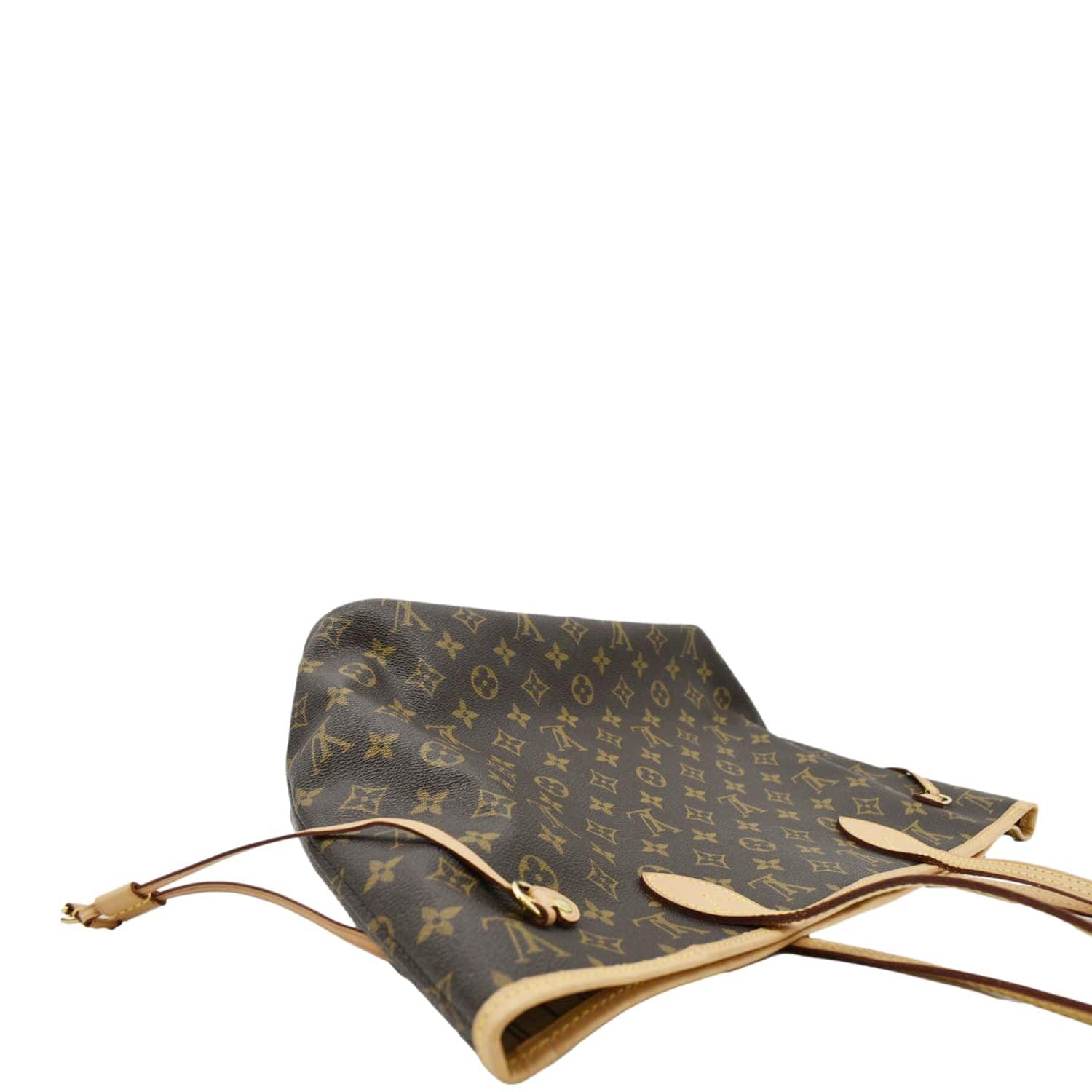 LOUIS VUITTON Neverfull MM Monogram Canvas Tote Bag Brown