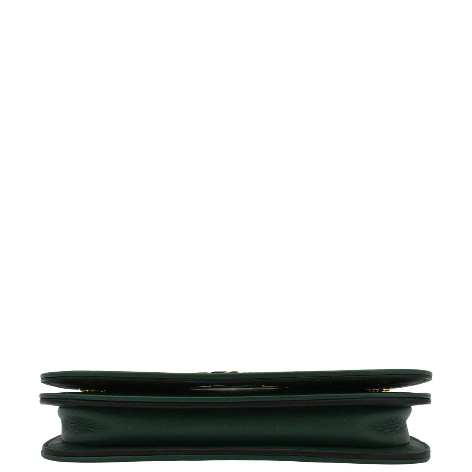 Gucci Mini Blondie Leather Wristlet Wallet Green 698630