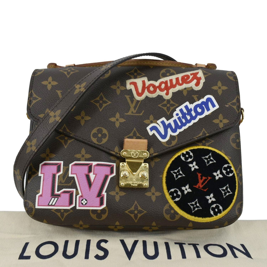 LOUIS VUITTON Metis Pochette Patches Monogram Canvas Crossbody Bag Brown