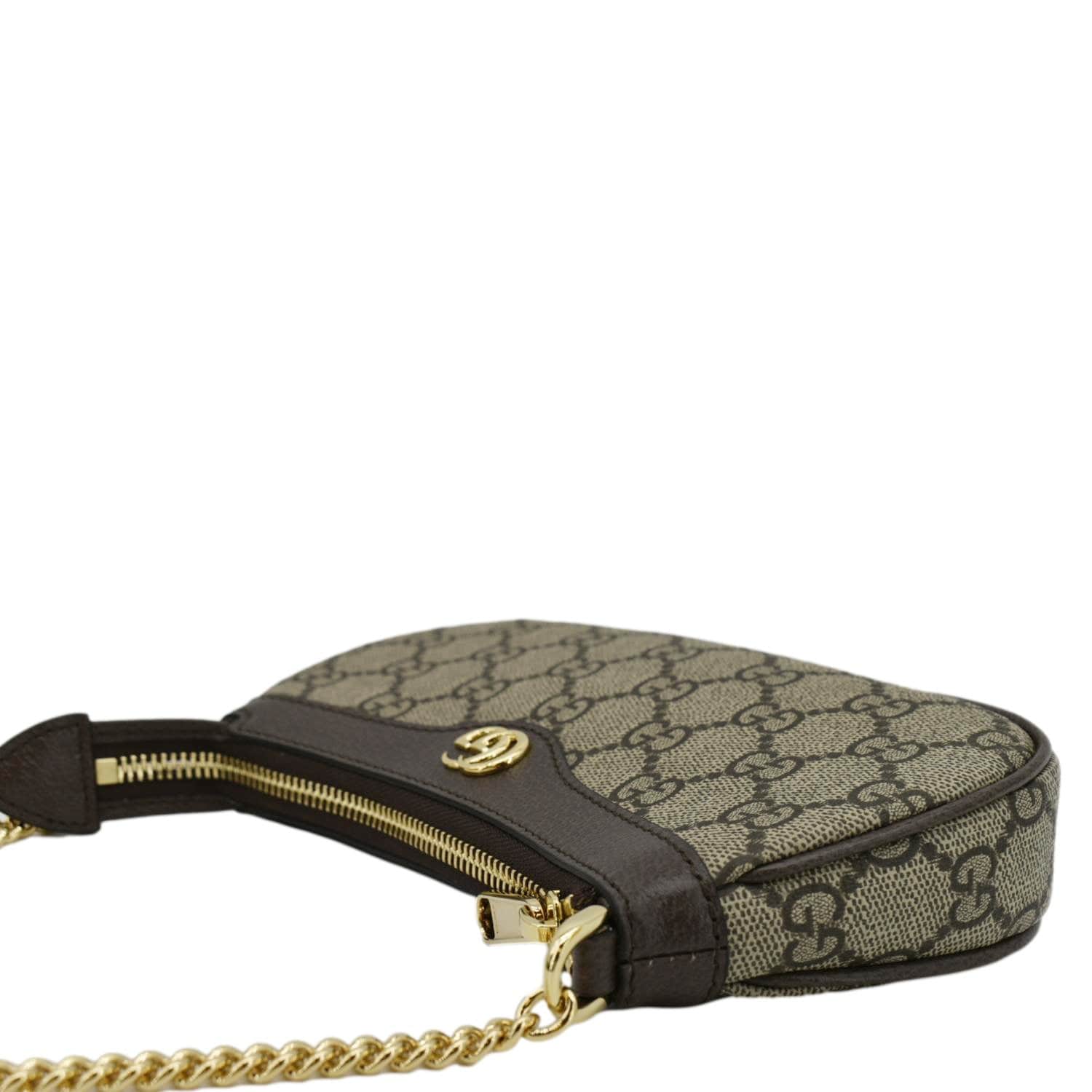 GUCCI Ophidia Mini Gucci Supreme Canvas Shoulder Bag Beige 764960