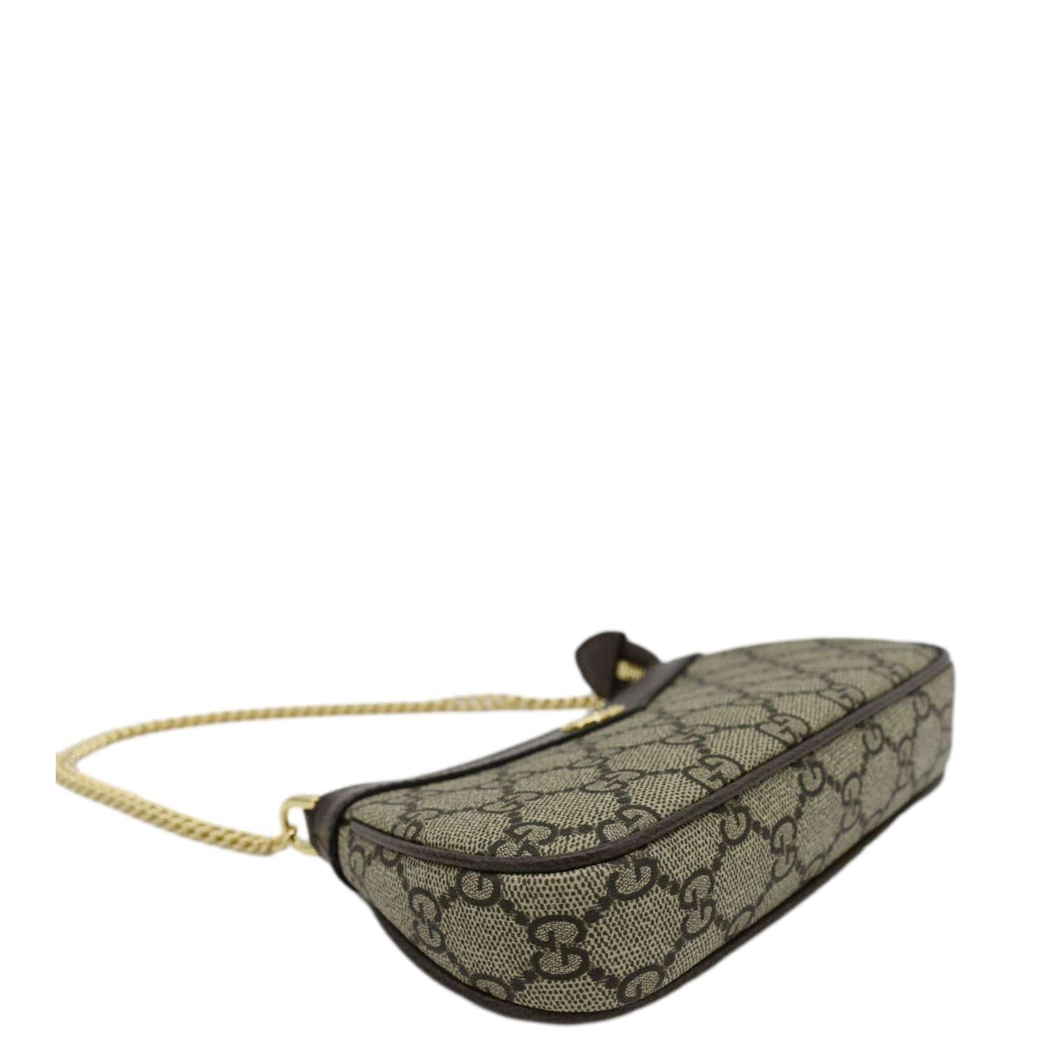 GUCCI Ophidia Mini Gucci Supreme Canvas Shoulder Bag Beige 764960