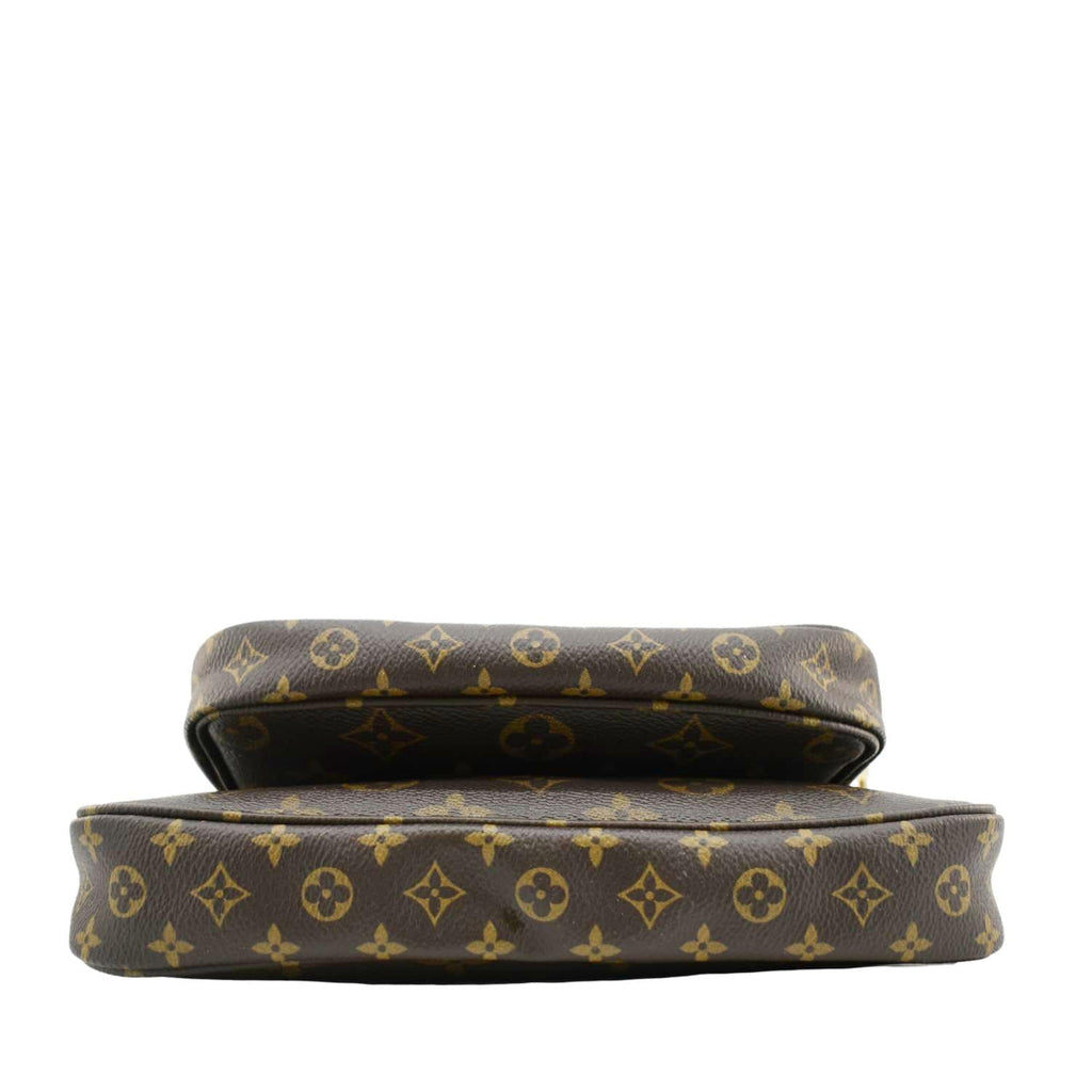LOUIS VUITTON Multi Pochette Accessoires Monogram Canvas Crossbody Bag Brown