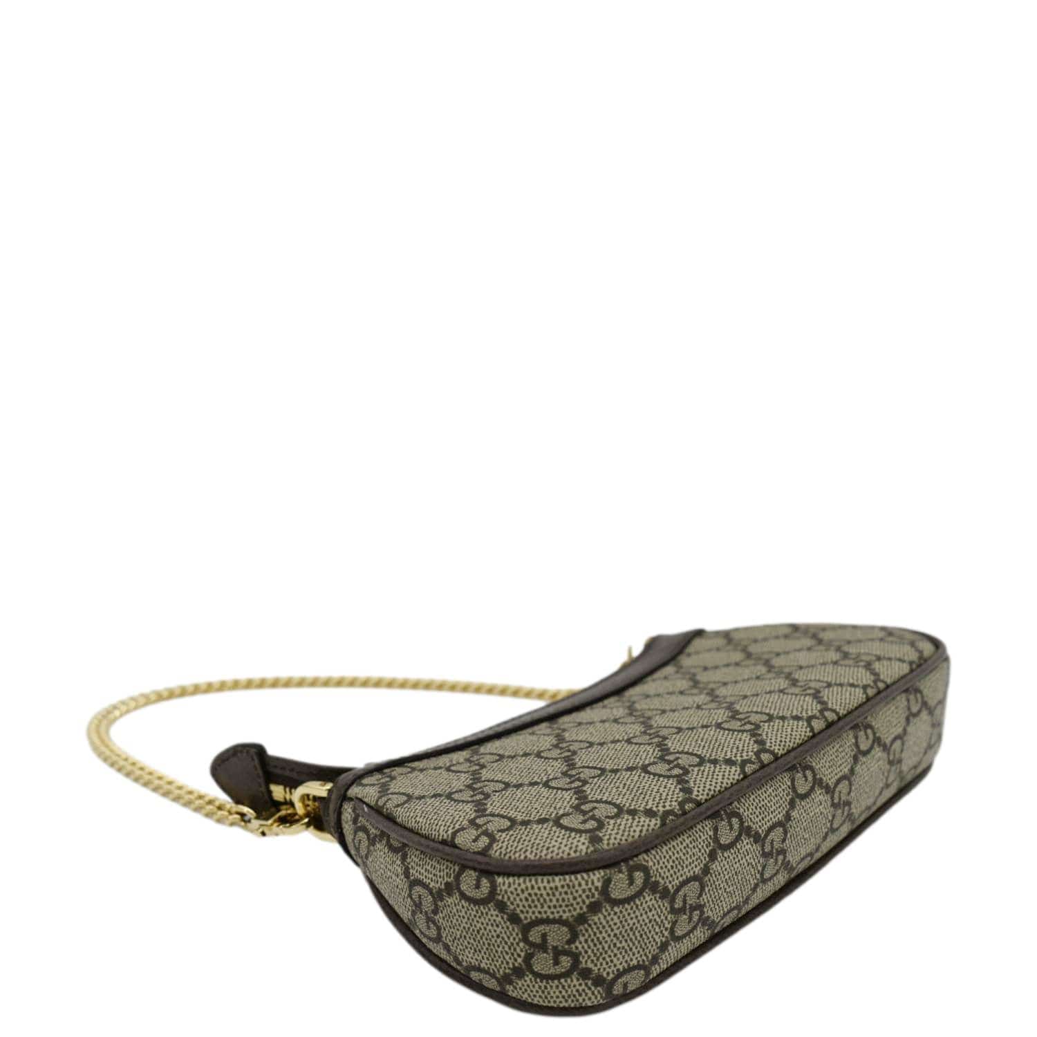 GUCCI Ophidia Mini Gucci Supreme Canvas Shoulder Bag Beige 764960