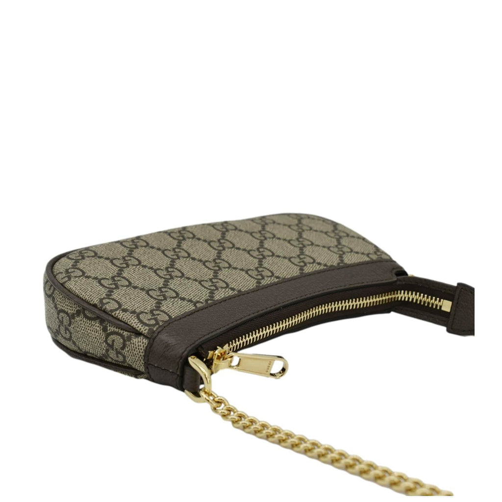 GUCCI Ophidia Mini Gucci Supreme Canvas Shoulder Bag Beige 764960
