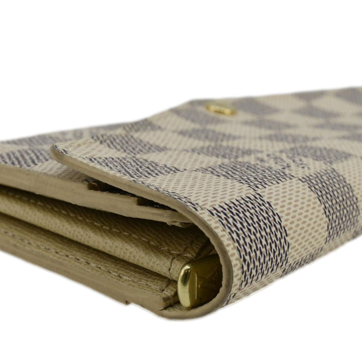 LOUIS VUITTON Sarah Damier Azur Wallet White