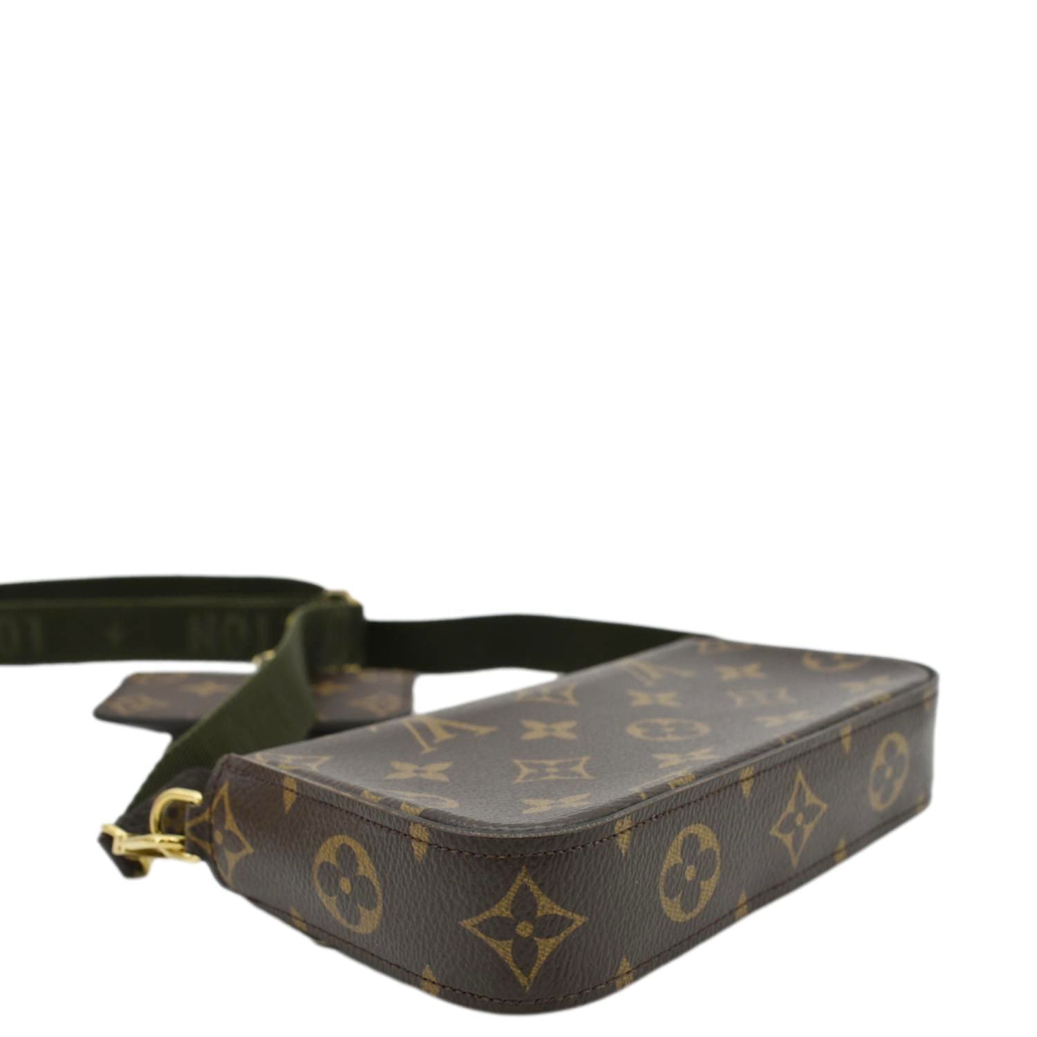 LOUIS VUITTON Felicie Strap & Go Pochette Monogram Canvas Crossbody Bag Brown