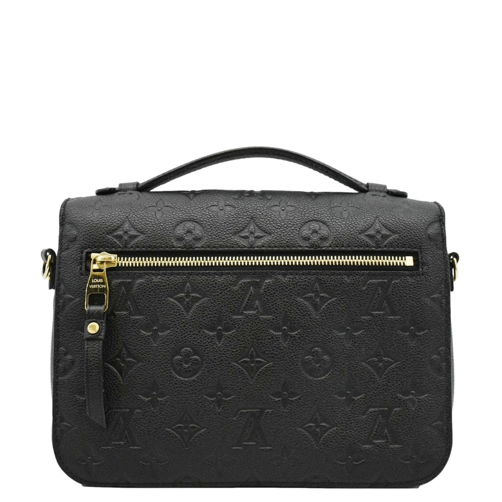 LOUIS VUITTON Metis Pochette Empreinte Leather Crossbody Bag Black