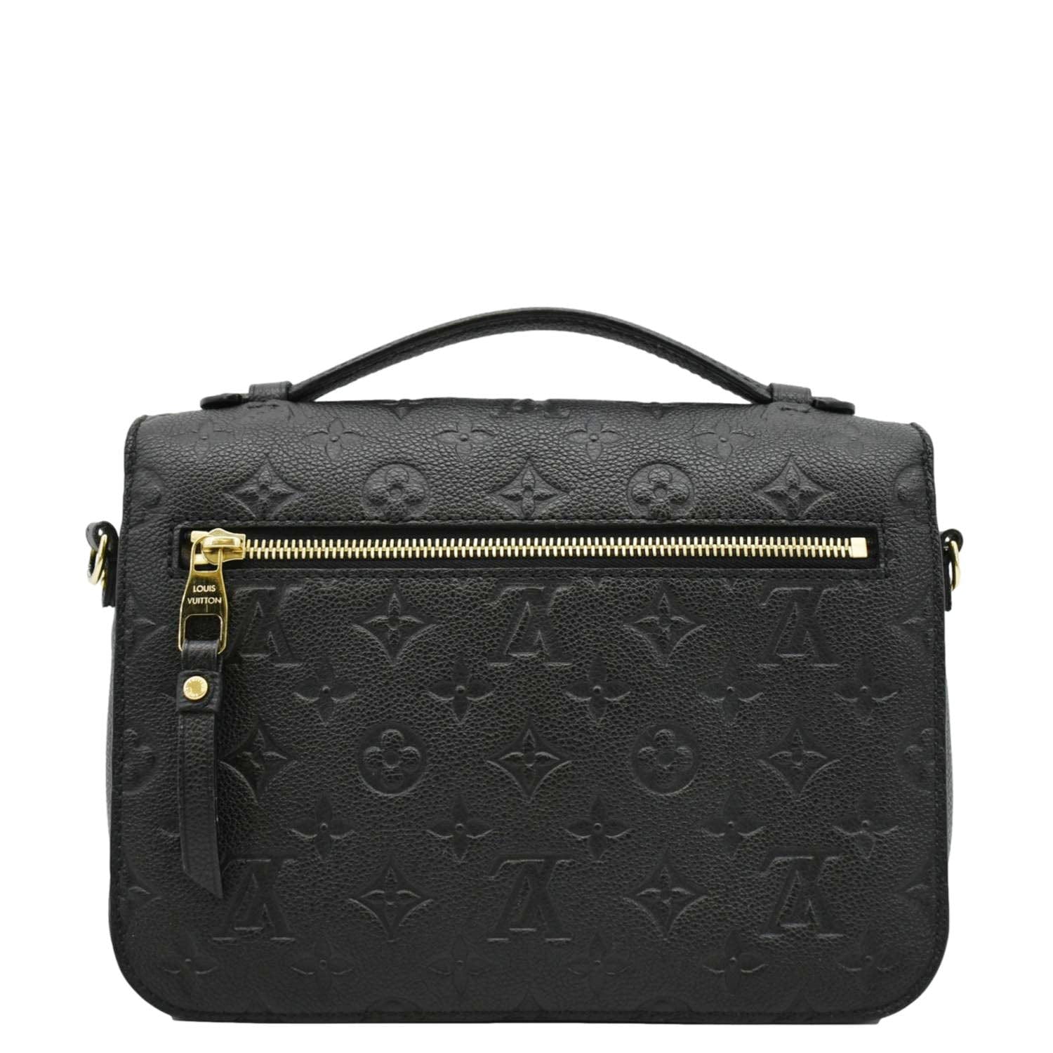 LOUIS VUITTON Metis Pochette Empreinte Leather Crossbody Bag Black
