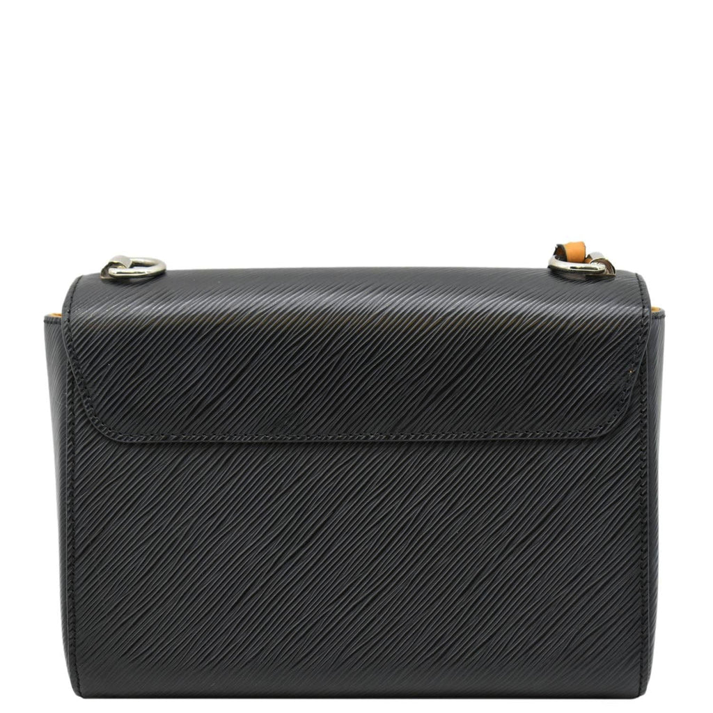 LOUIS VUITTON Twist MM Braided Handle Epi Leather Shoulder Bag Black