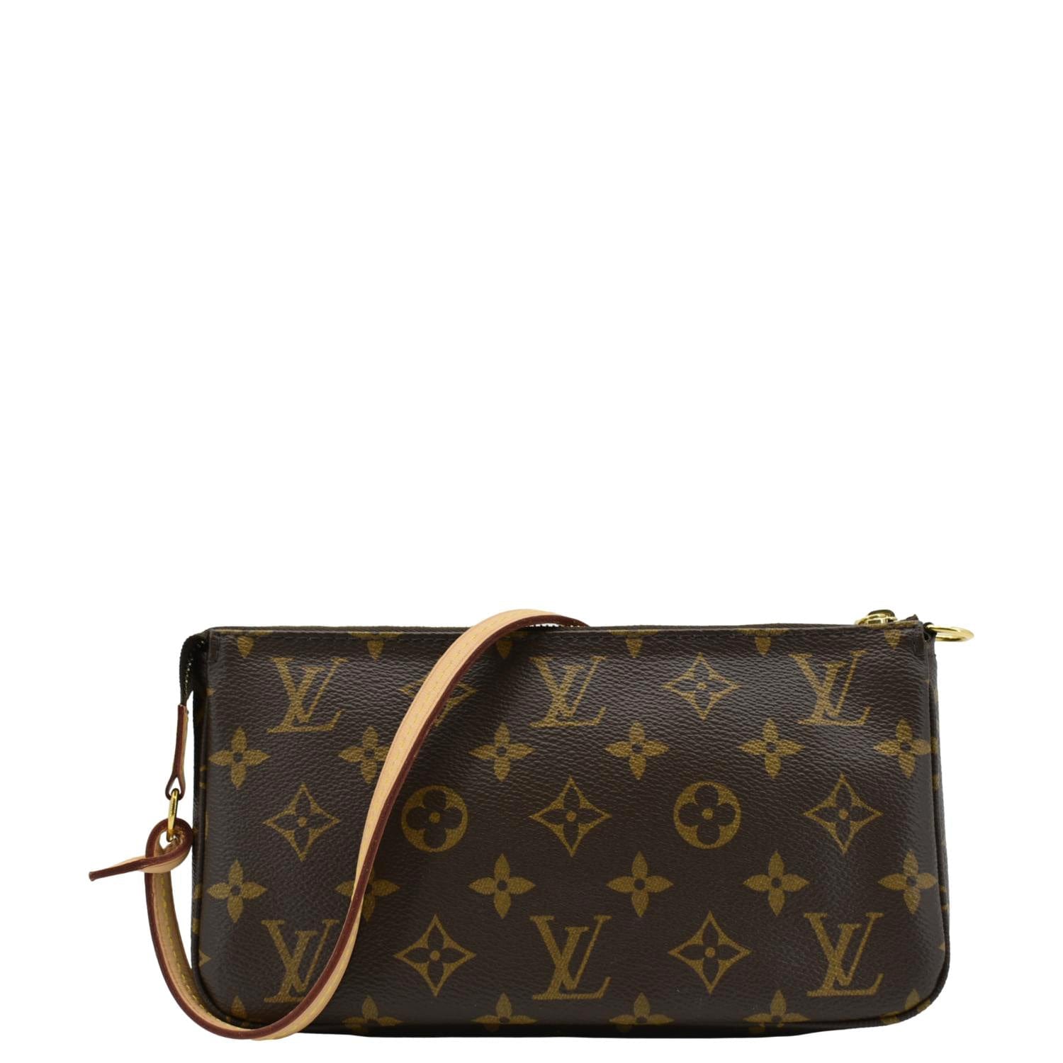 LOUIS VUITTON Pochette Accessories NM Monogram Canvas Pouch Bag Brown