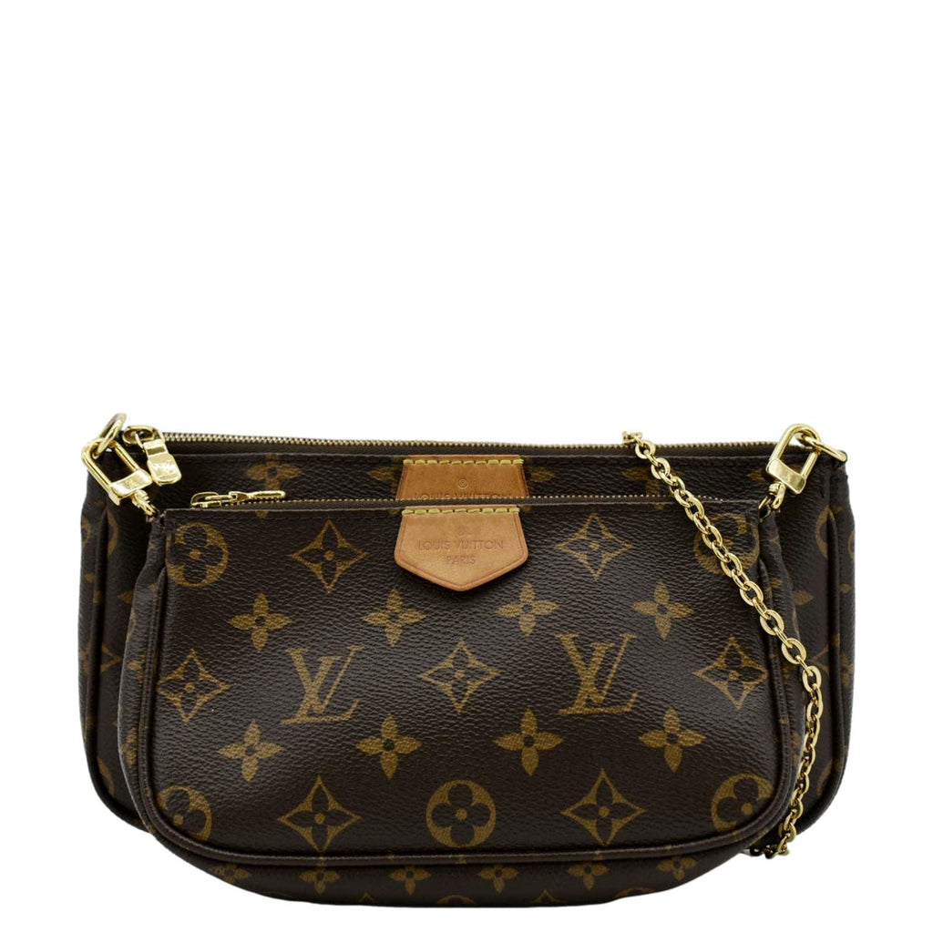 LOUIS VUITTON Multi Pochette Accessoires Monogram Canvas Crossbody Bag Brown