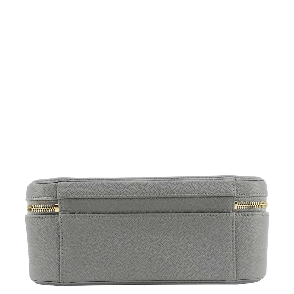 Chanel Vanity Case Filigree CC  Large Caviar Quilted Shoulder Bag Grey